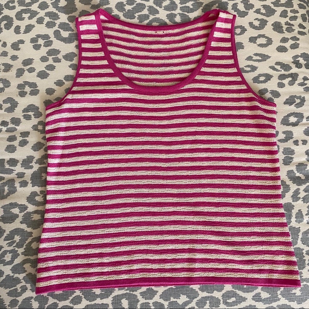 St. John Striped Knit Tank